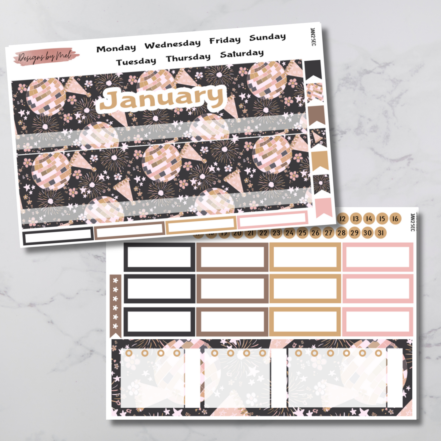 2025 Monthly Kits - All 12 Months - 6 Different Planners/Sizes