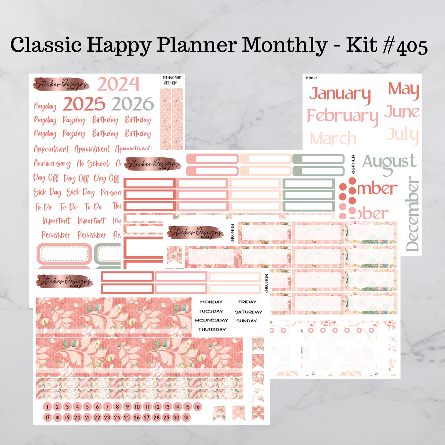 MTH 405 - Classic Happy Planner Monthly