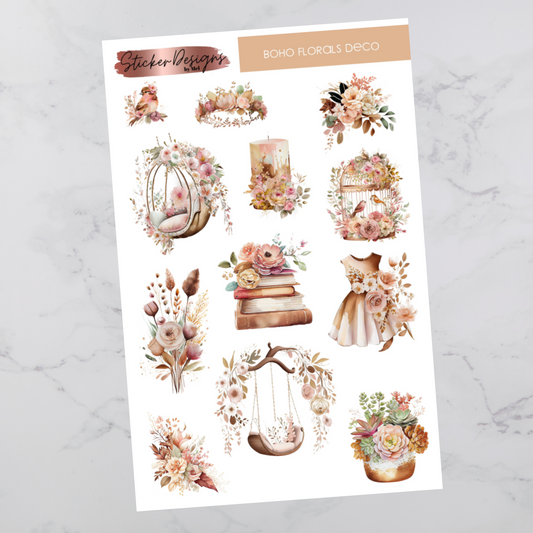 Boho Florals  - Deco Stickers