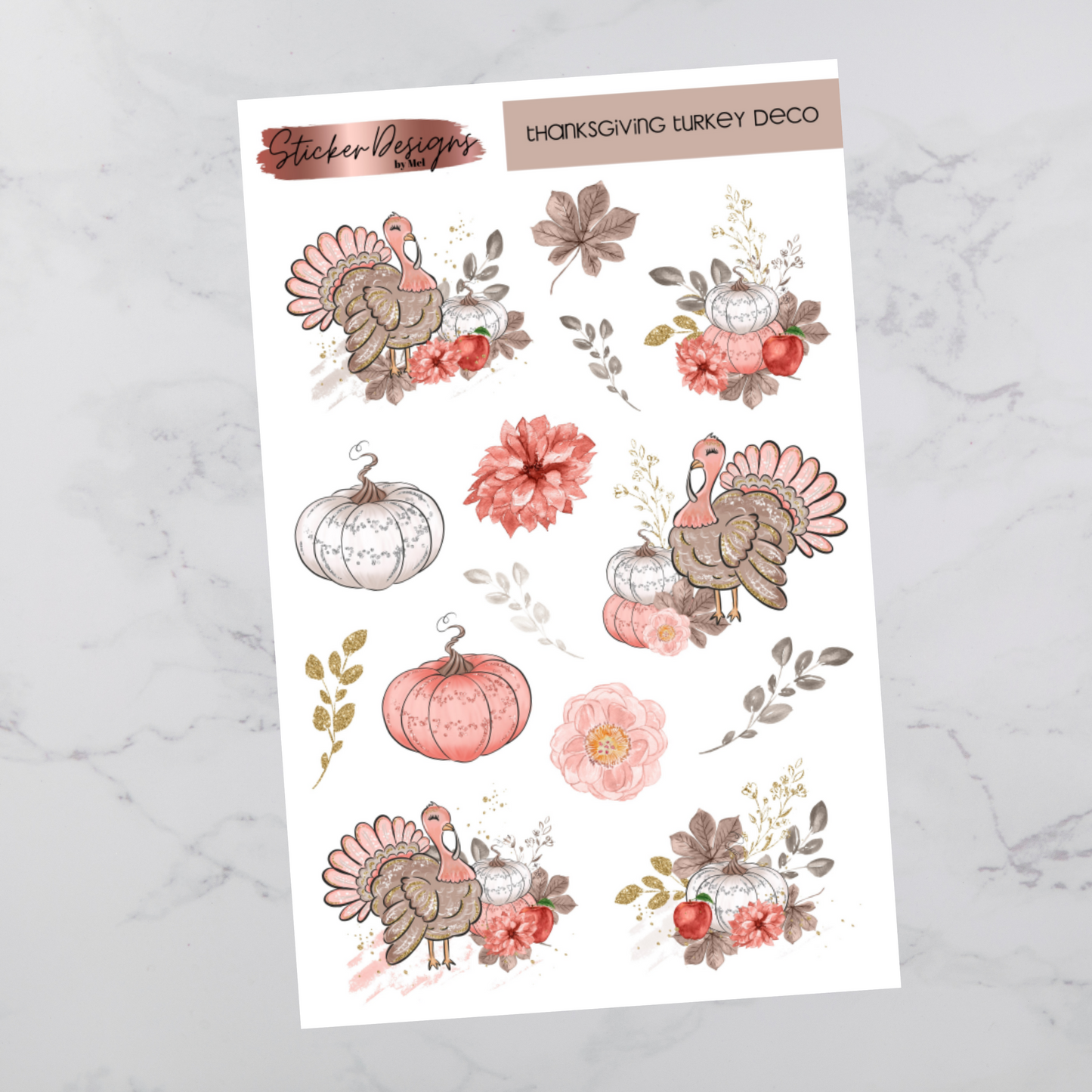 Thanksgiving Turkey Deco - Deco Stickers