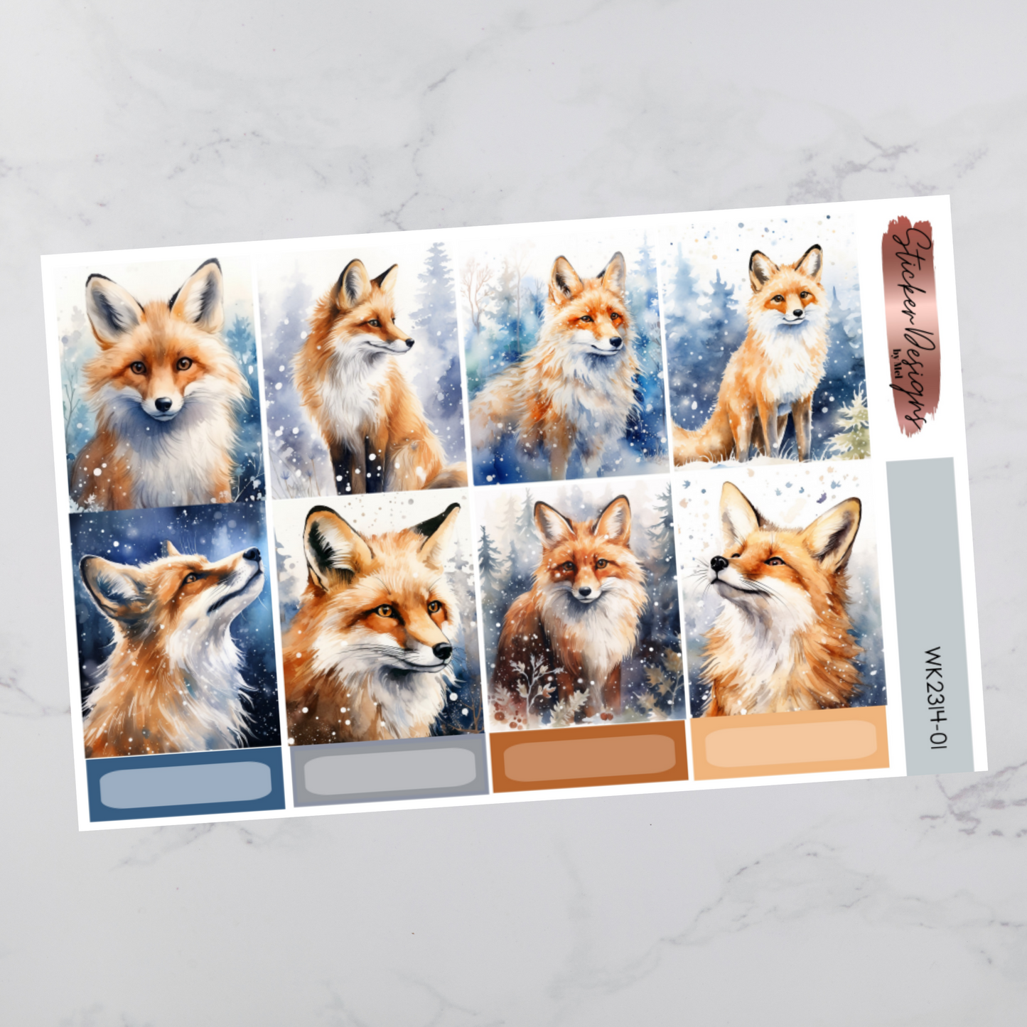 Weekly Kit 2314 - Winter Fox - Vertical Layout