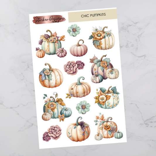 Chic Pumpkins Deco - Deco Stickers