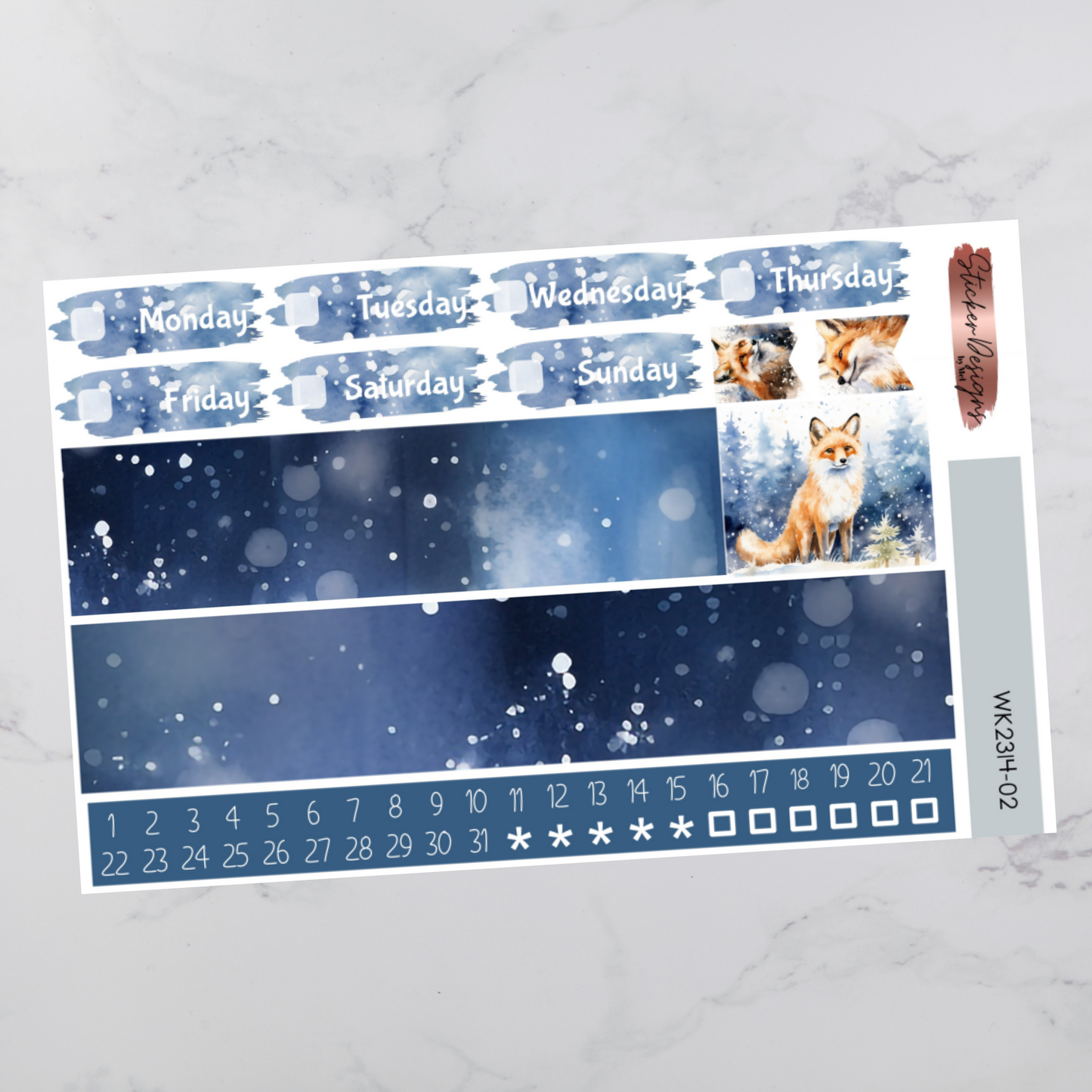 Weekly Kit 2314 - Winter Fox - Vertical Layout