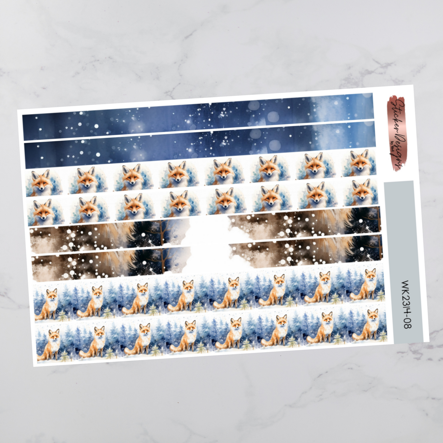 Weekly Kit 2314 - Winter Fox - Vertical Layout