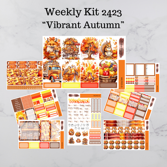 Weekly Kit 2423 - Vibrant Autumn - Vertical Layout