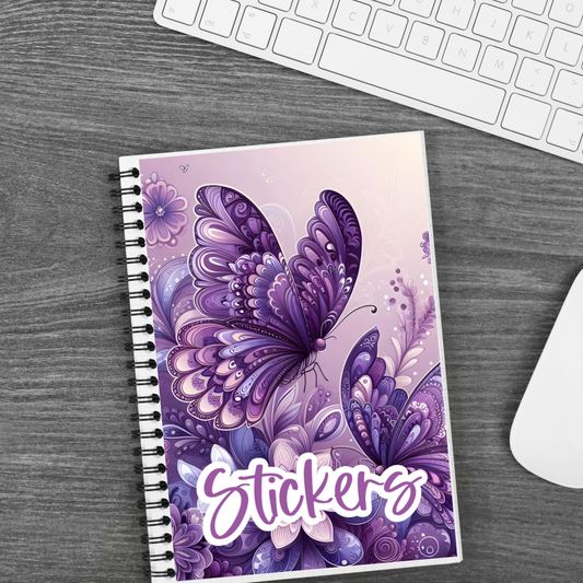 Purple Butterfly Reusable Sticker Book