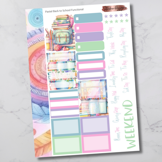 Pastel Back to School - Functional Sheet