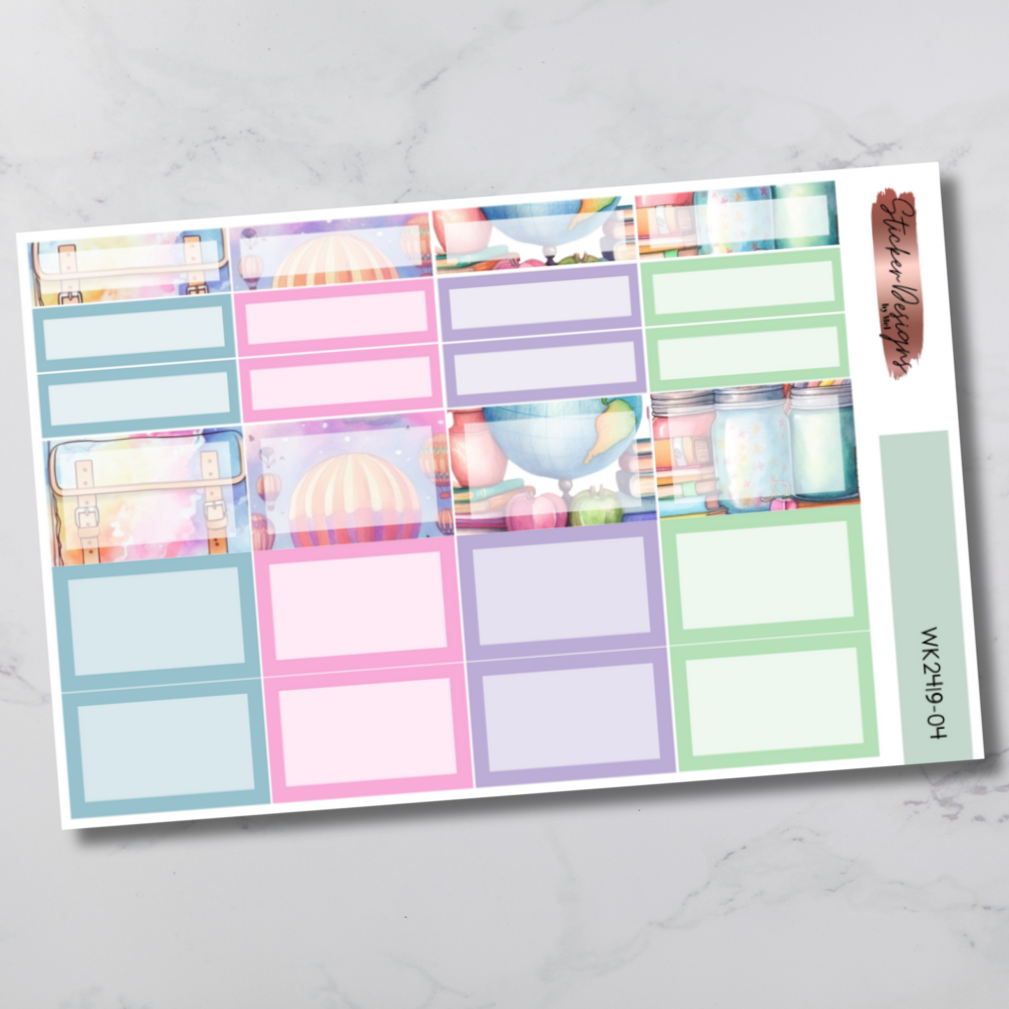 Weekly Kit 2419 - Pastel Back to School - Vertical Layout