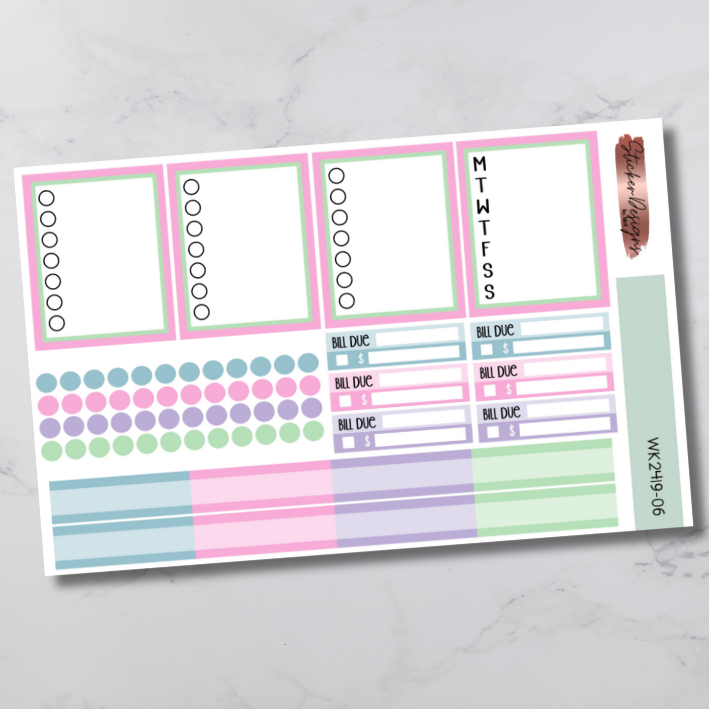 Weekly Kit 2419 - Pastel Back to School - Vertical Layout