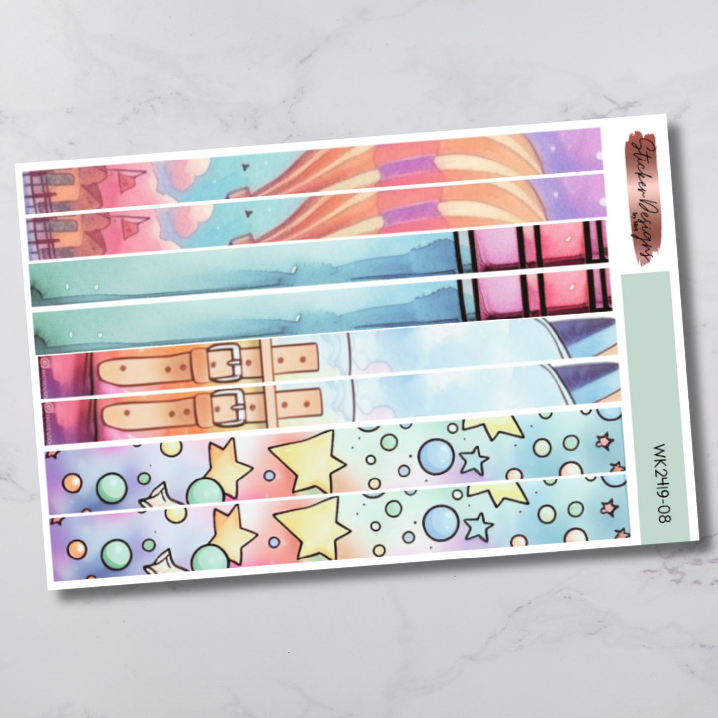 Weekly Kit 2419 - Pastel Back to School - Vertical Layout