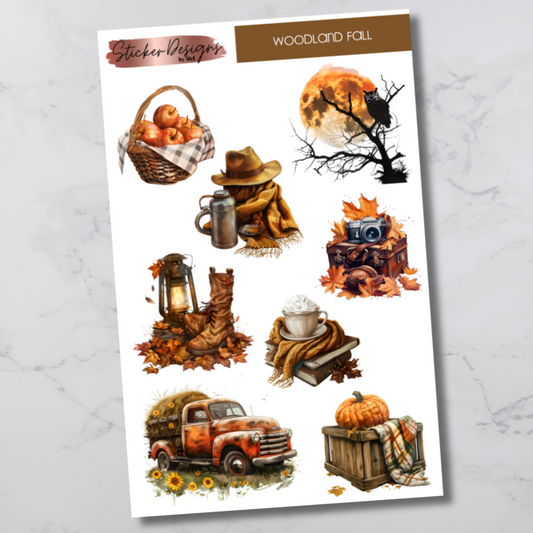 Woodland Fall Deco Sticker Sheet