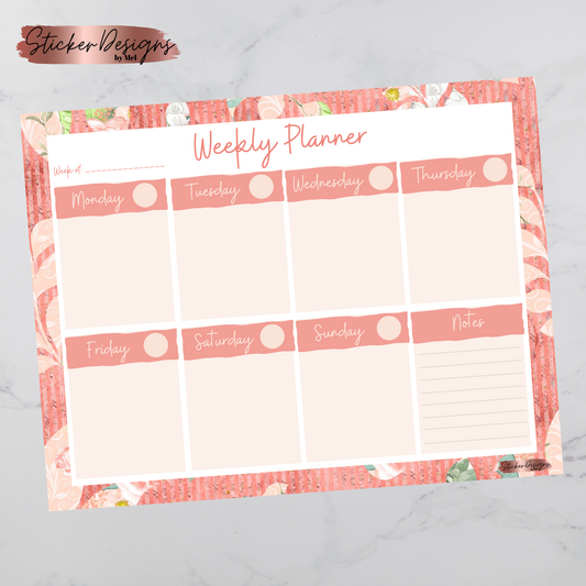 Peach Dreams Weekly Deskpad