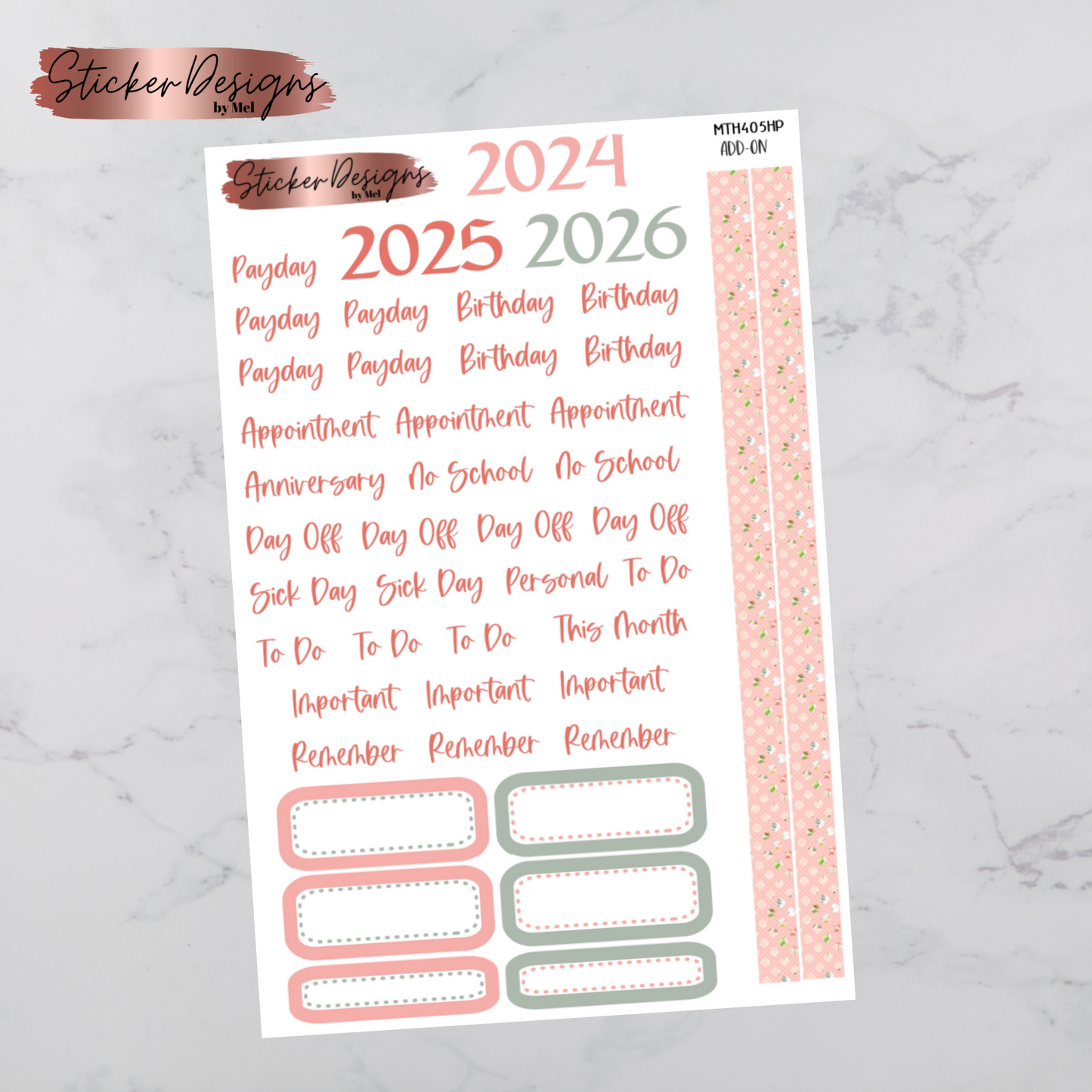 MTH 405 - Classic Happy Planner Monthly