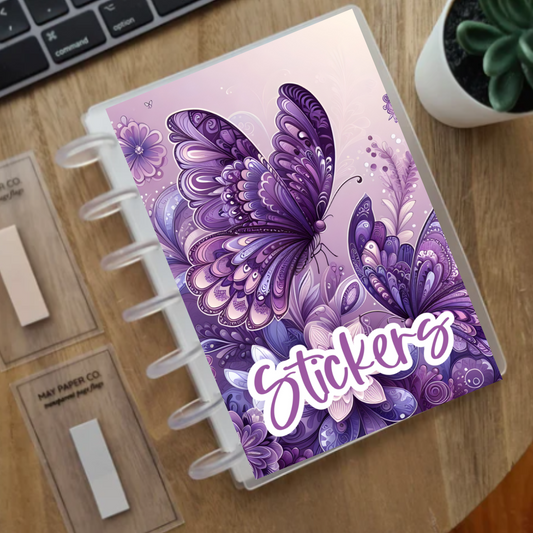 Purple Butterfly Sticker Storage Album